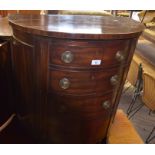 Mahogany bowfront chest commode