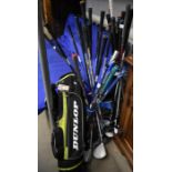 Two bundles of approx. 30 golf clubs to include Ping, Odyssey, Project X etc. to/w a Dunlop golf bag