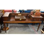 John Broadwood sideboard converted from a spinette, square tapering supports with castors