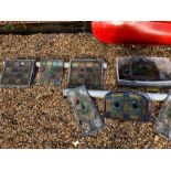 A quantity of assorted antique stained glass window panels