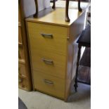 Ash veneered three drawers filing chest (key with office)