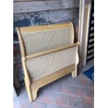 A Cotswold canery beech single bed with slatted base and Vi Spring mattress