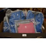 A box of assorted new Footjoy ladies and gentlemen's base layers, to/w Proquip gentlemen's Elite