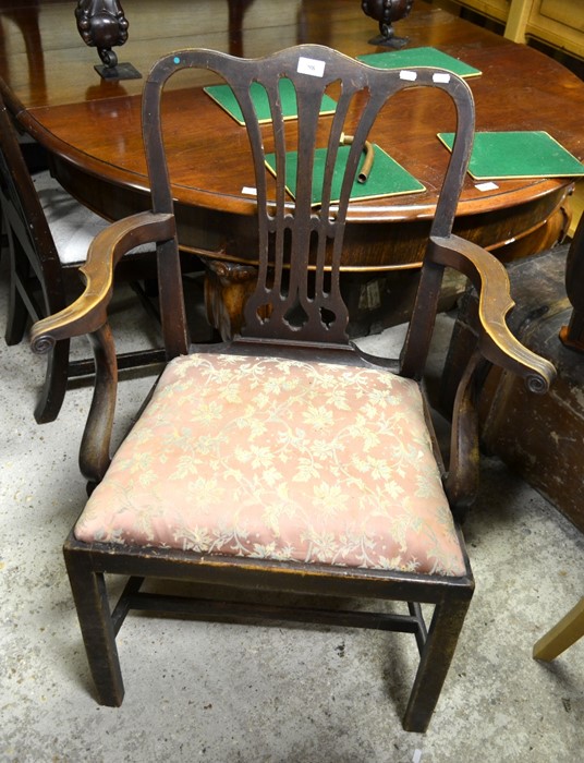 A pair of 19th century earback side chairs to/w associated elbow chair (3)