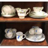 An Art Deco Paragon part tea service to/w a Melba bone china tea service