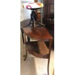 Bentwood Thonet style piano stool to/w a mahogany corner washstand (2)