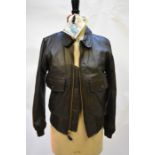 An Avirex gentleman's American air force style brown leather flying jacket, Style No. 2128, unworn