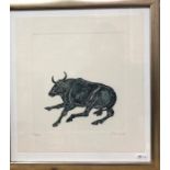 Elizabeth Frink (1930-93) - Bull, etching, ltd ed 86/100, 1986, pencil signed to lower right margin,