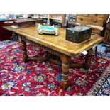 Titchmarsh & Goodwin, Ipswitch, a good quality oak draw leaf refectory table, the cleated top over a