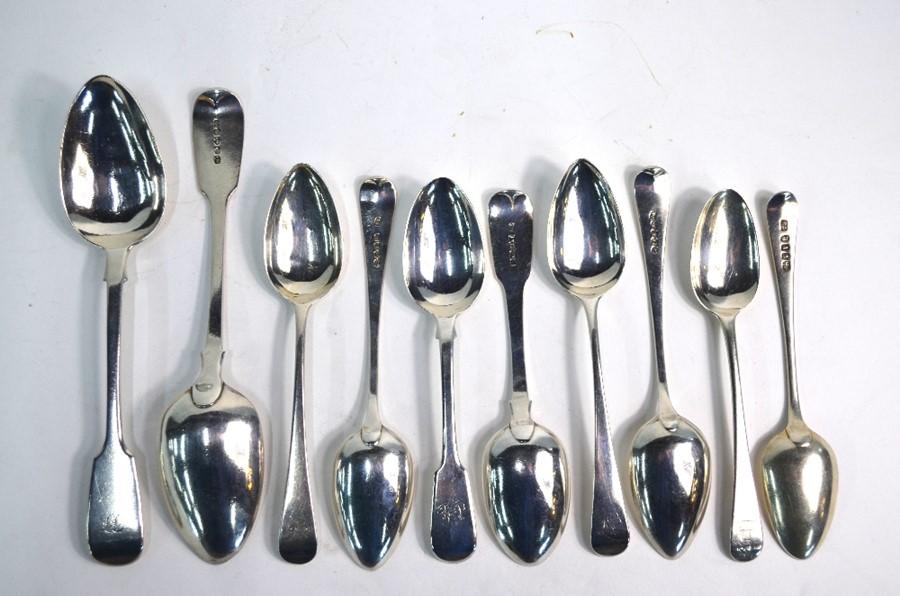 A set of six Victorian coffee spoons, Sheffield 1892, a set of Rococo style grapefruit spoons, - Image 2 of 4