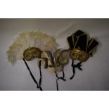 Three 'Carnival of Venice' masks - one with retail label