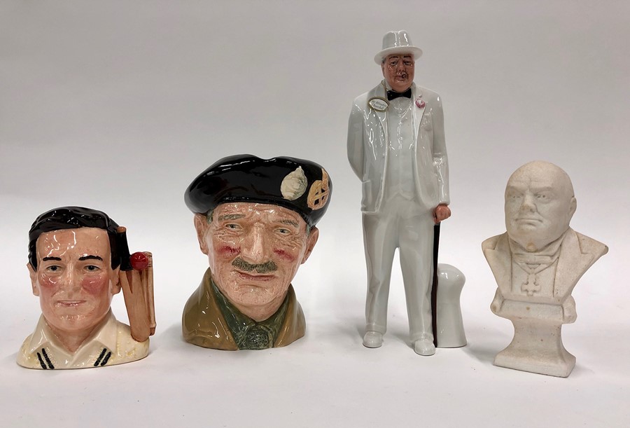 Royal Doulton model of Sir Winston Churchill modelled by Adrian Hughes, HN3057 to/w a large