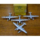 Dinky 63B (of six - two missing) seaplanes, in original box