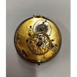 A French pocket watch movement with front-wind verge movement no.4324, by J. Chevalier et