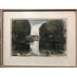 Hugh Cronyn (1905-1996) - 'Old lock Moissac', pastel, signed lower right, 35 x 52 cm
