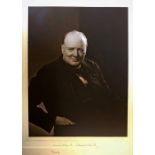 A photographic portrait of Sir Winston Churchill by Edward Steichen, taken for 1932 Vanity Fair