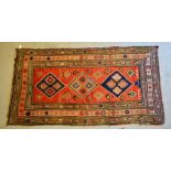 An antique NW Azerbaijan rug 2.05 x 1.10