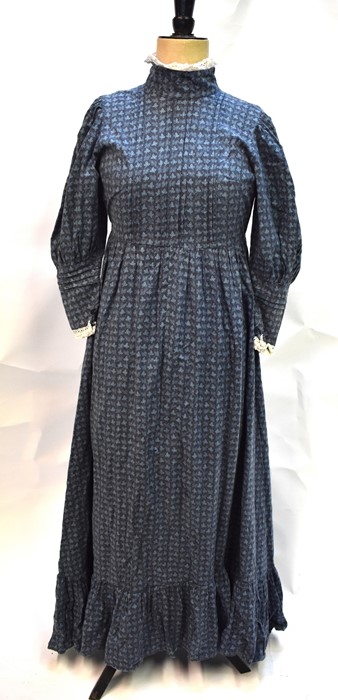 Laura Ashley - An early 1970s maxi dress, indigo blue ground with William Morris style print, size - Image 2 of 2
