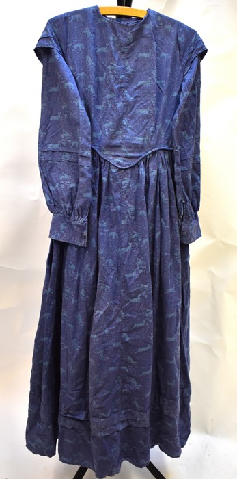 Laura Ashley - An early 1970s maxi dress, indigo blue ground with William Morris style print, size