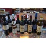 Nine various bottles of wine - 2001 Le Polane Valpolicella (2), 1990 Chateau de Mendoce, 1997,