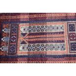 An old Afghan Baluch prayer rug, Sistan, circa 1920,  1.30 x .82 m [351]