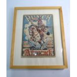 Bernard Partridge (1861-1945), original artwork for cover of Punch Almanac 1916, with artist's