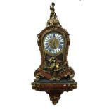 An unusual oversize Louis XV style French ormolu and boulle bracket clock, 19th century, the eight