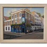Jan Fifield - The Tea Clipper pub, London, oil on canvas, signed lower left, 40 x 49 cm