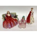 Three Royal Doulton figures - Bess, HN2002; Bo Peep, HN1811 and Sweet & Twenty (3)All good condition