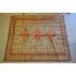 A Turkish Milas carpet, pale beige/camel/brown/red, 2.40 x 1.94 cm