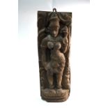 An Indian wood sculpture, probably Parvati The Hindu Goddess of Devotion and Consort of Shiva, 60 cm