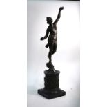 An Italian brown patinated bronze figure in the manner of Giambologna, classical female nude with