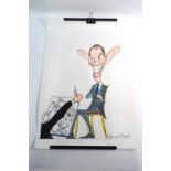 Gerald Scarfe (b.1936), original caricature artwork, Tony Blair, 70 cm x 47 cm, unframed (rolled)