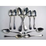 A set of six Victorian coffee spoons, Sheffield 1892, a set of Rococo style grapefruit spoons,