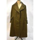 A 1949 American army great coat, to/w wool serge battle dress jacket and trousers stamped Oct. 1943,