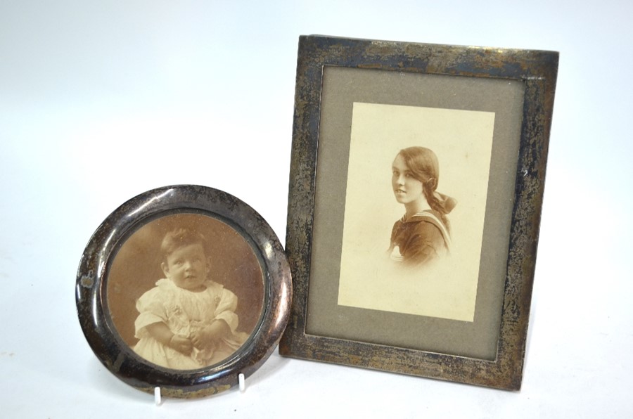 Seven various loaded silver specimen vase flutes, to/w two silver photograph frames - various makers - Image 2 of 3