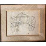 Paul Sandby (1725-1809) - Study of a wagon, pencil, signed with F mark, 6 x 8 cm Prov: Sandy sale,