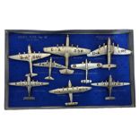 Dinky No 65 Aeroplane set, in original presentation box, with information sheetGeneral paint-loss,