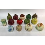 Twelve Sylvac novelty sauce pots and covers - Beetroot, Cucumber, horseradish, Tomato, Chutney,