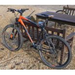 Rockrider 8.0 hardtail mountain bike 53cm grey/orange frame [p18035102]