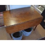 George IV mahogany Pembroke table with twin end drawers