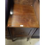 Mahogany panelled music cabinet with fitted drawer