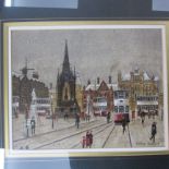 (AR) Arthur Delaney 'Albert Square' oil on board, 8¾ inches x 11 inches, provenance Frank Marshall