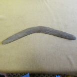 South Australian Aboriginal Boomerang, chip-etched design. 23½ inches long.