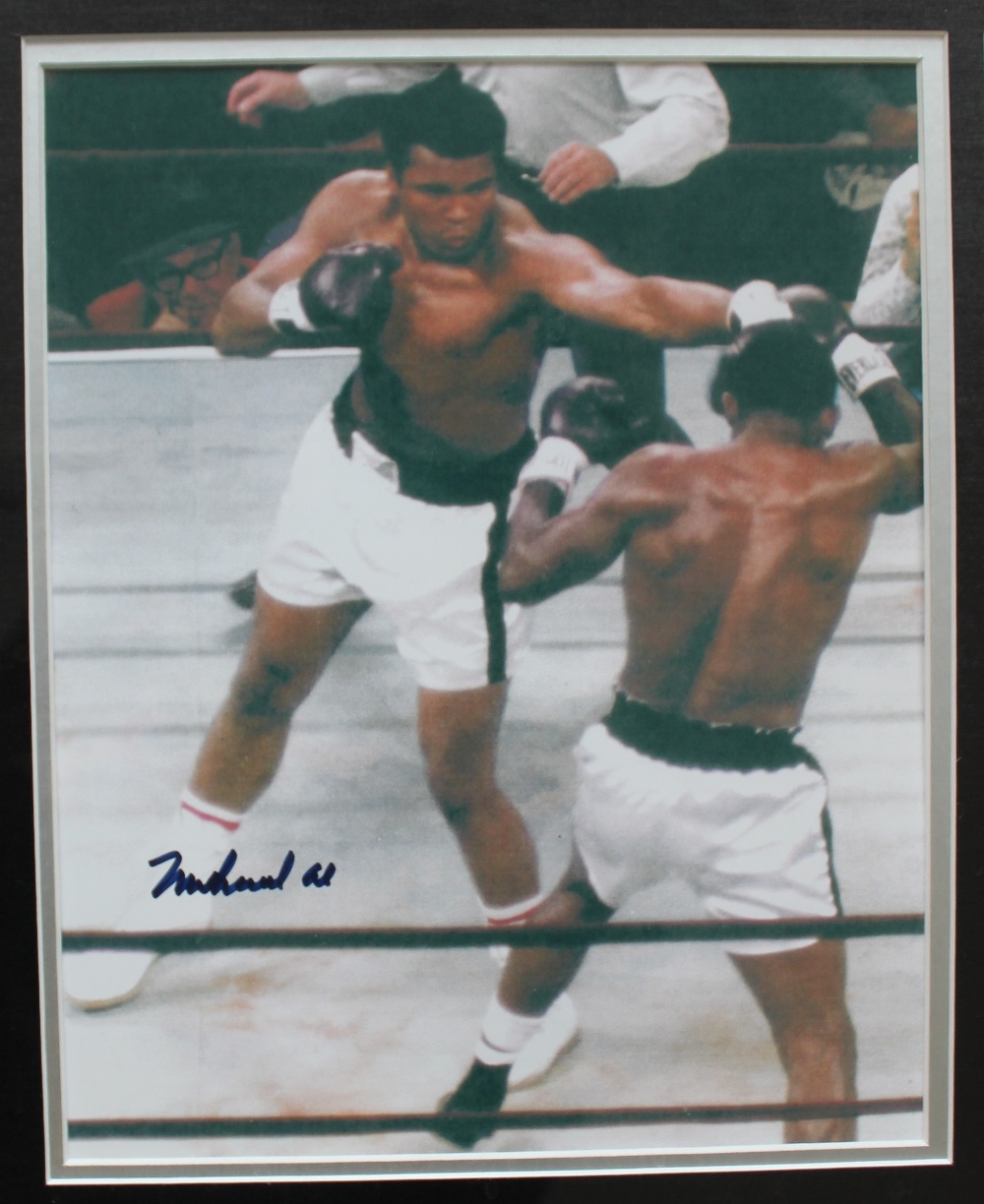 Muhammad Ali - a signed colour photograph with another colour photograph and plaque inset "Muhammed - Image 3 of 6