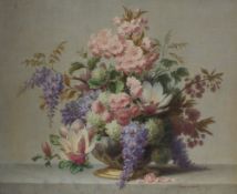 Irene M Ward Still life study of flowers Oil on canvas Signed and Dated 1952 62 x 74cm *Artists