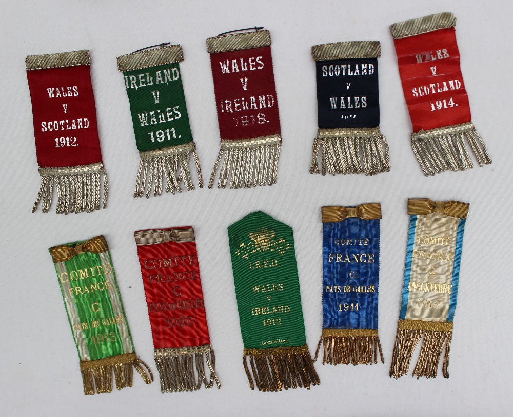 Tommy Schofield (WRU) - A collection of five Referee pin badges, for Wales V Ireland 1918, - Image 2 of 6