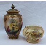 A Royal Worcester porcelain squat vase,