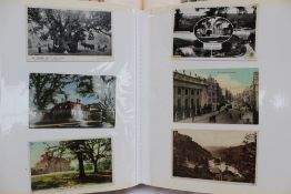 Two albums of postcards containing circa 350 postcards of Hereford, Worcester, Monmouth,