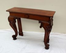 A 19th century mahogany side table,